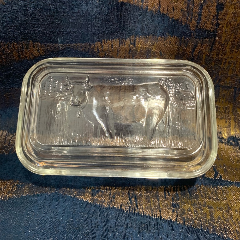 Vintage French Arcoroc Butter Dish